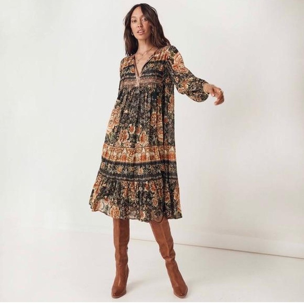 SPELL & THE GYPSY COLLECTIVE MYSTIC BOHO MIDI NIGHTFALL DRESS